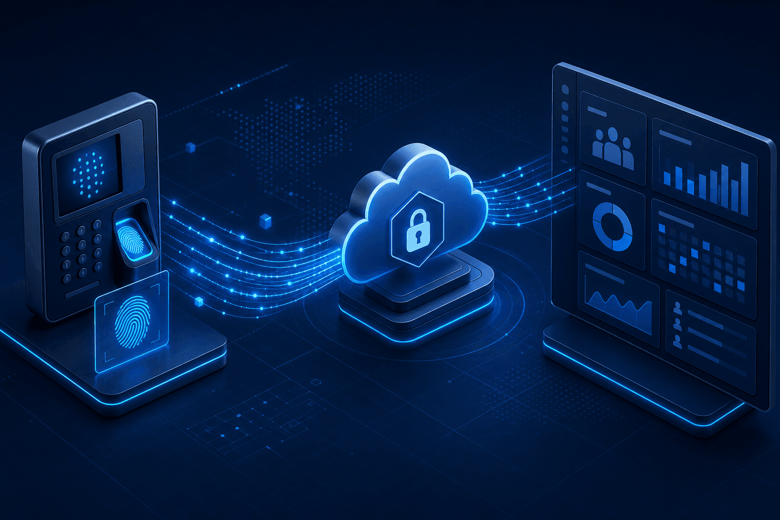 Gateway that turns biometric punches into signed HRMS webhooks